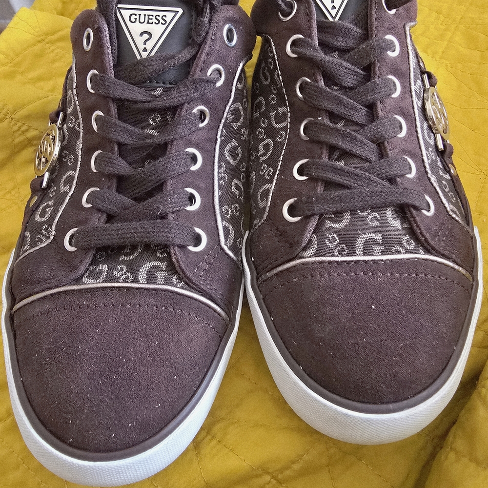 Guess Chocolate Lace-Up Sneakers - Picture 6 of 8
